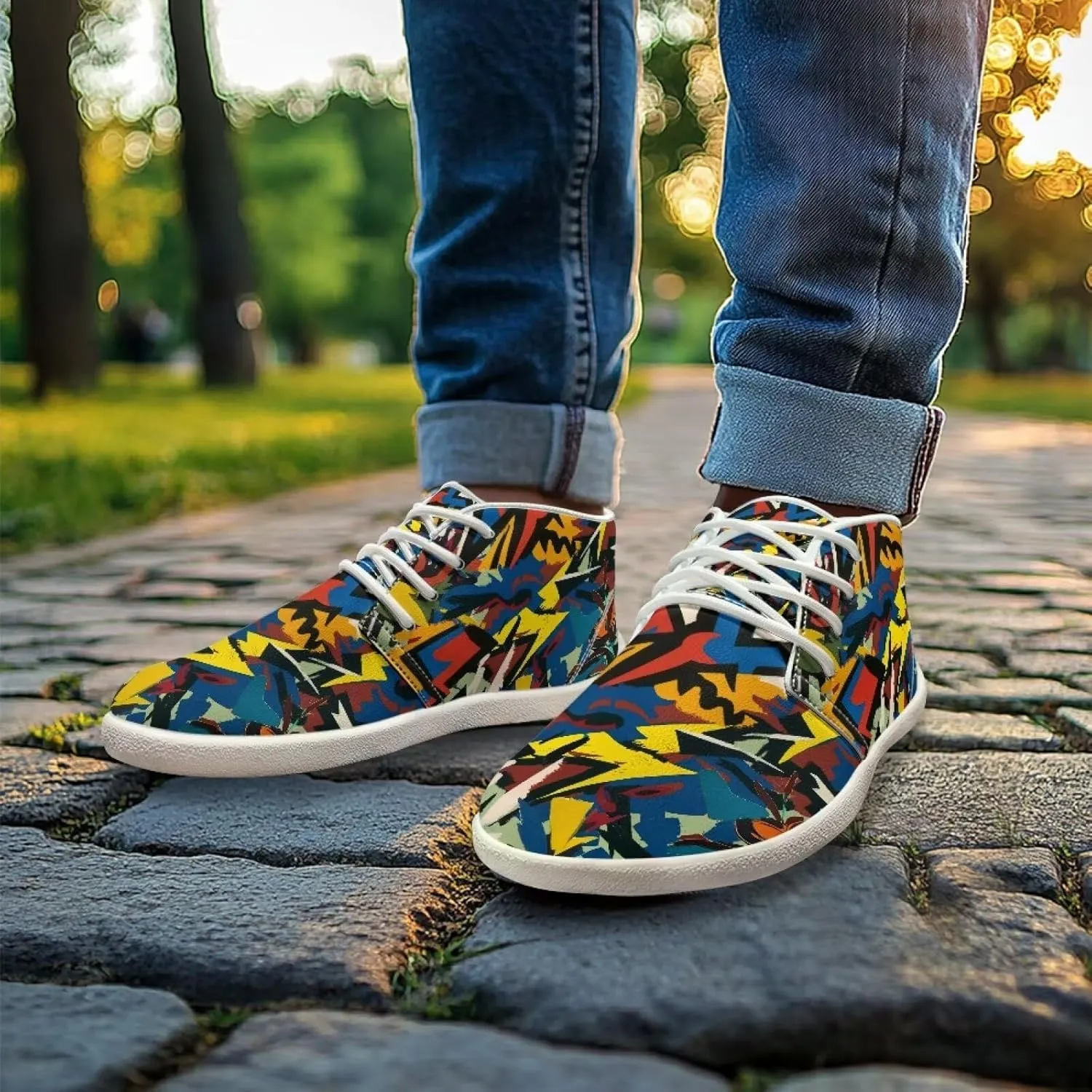 Men Fashion Low-Top Barefoot Shoes Light Waterproof Running Sneakers Casual Laces-Up Minimalist Shoe for Walking US 5-14 White Sole