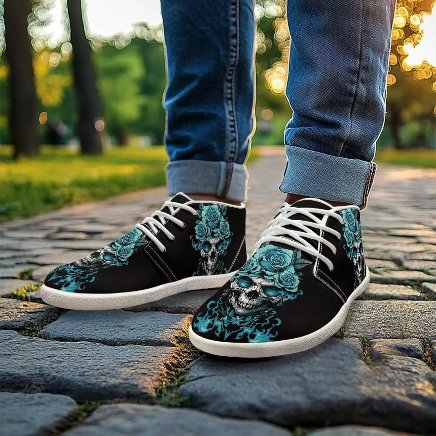 Men Fashion Low-Top Barefoot Shoes Light Waterproof Running Sneakers Casual Laces-Up Minimalist Shoe for Walking US 5-14 White Sole