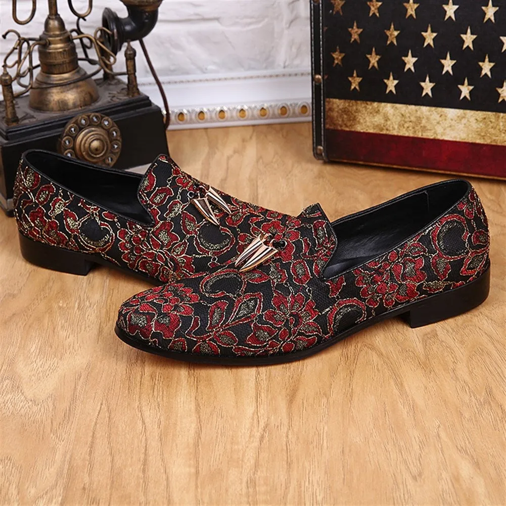 Mens Slip on Low Top Oxfords with Decoration