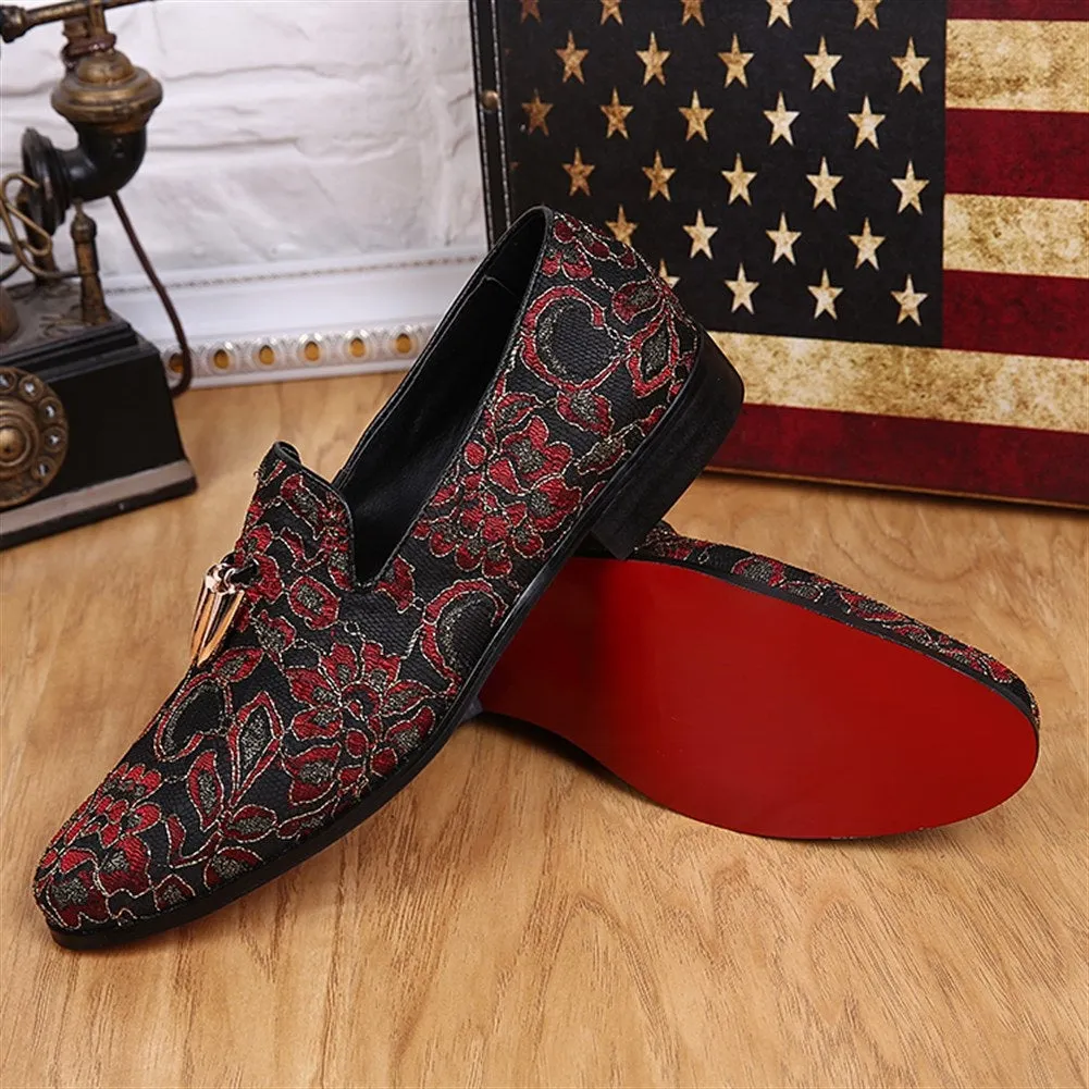 Mens Slip on Low Top Oxfords with Decoration