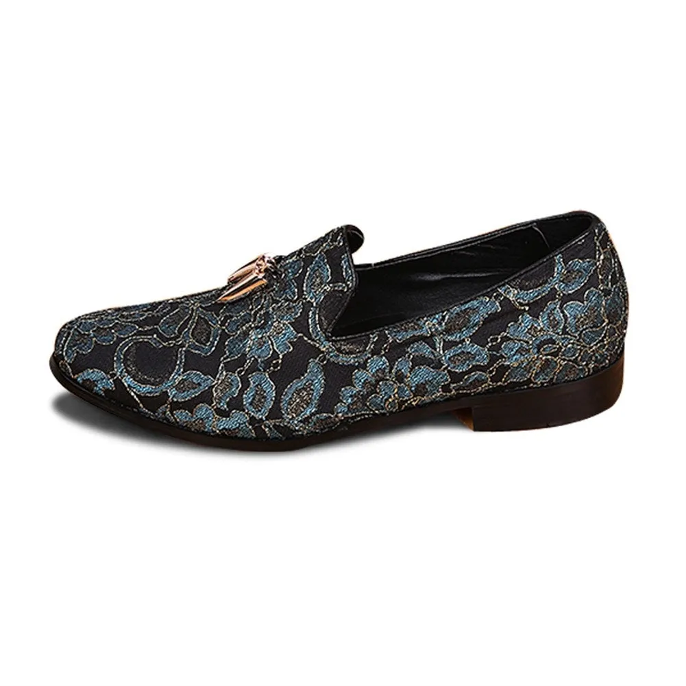 Mens Slip on Low Top Oxfords with Decoration