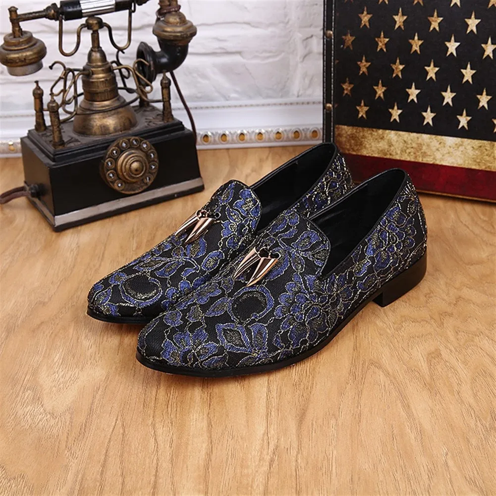 Mens Slip on Low Top Oxfords with Decoration