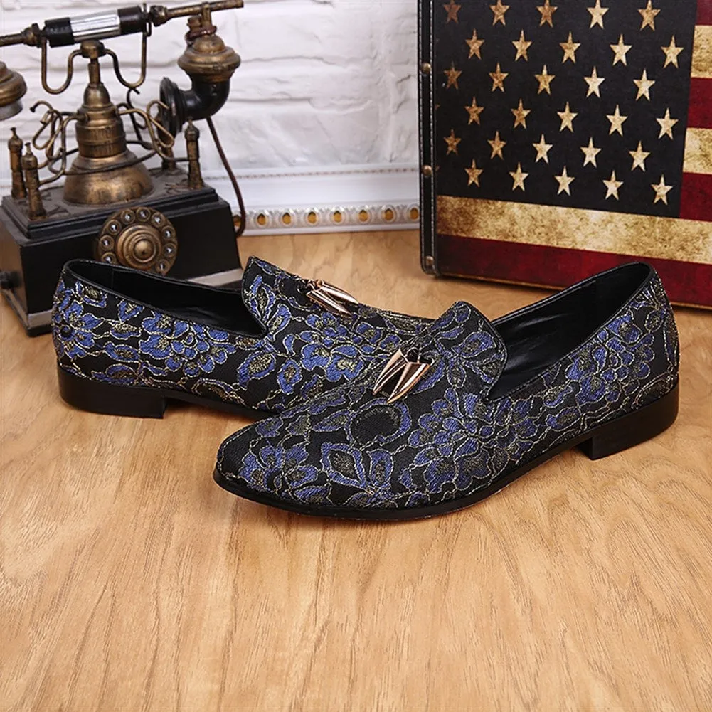 Mens Slip on Low Top Oxfords with Decoration