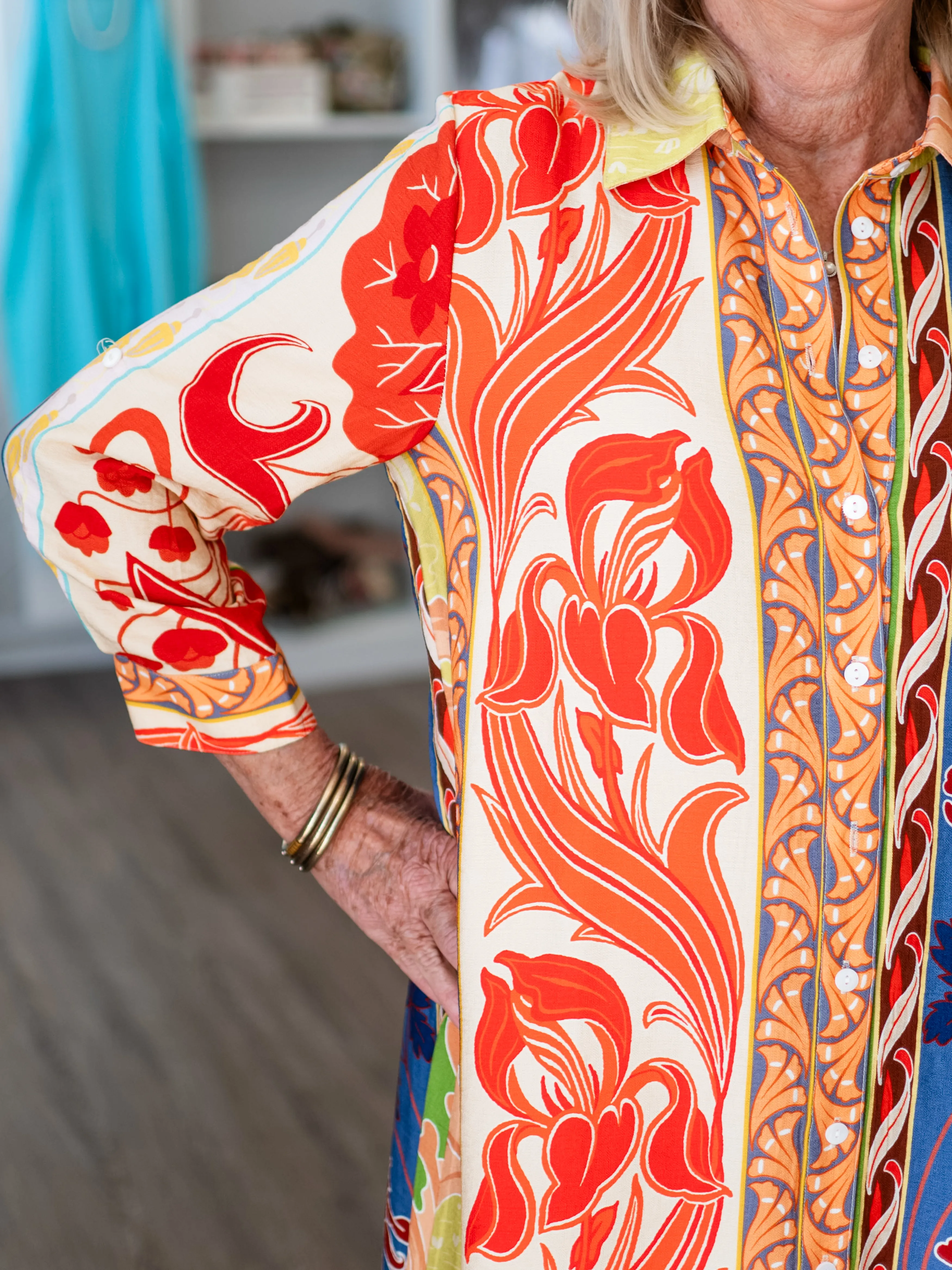Mixed Floral Print Maxi Dress by Boho Chic