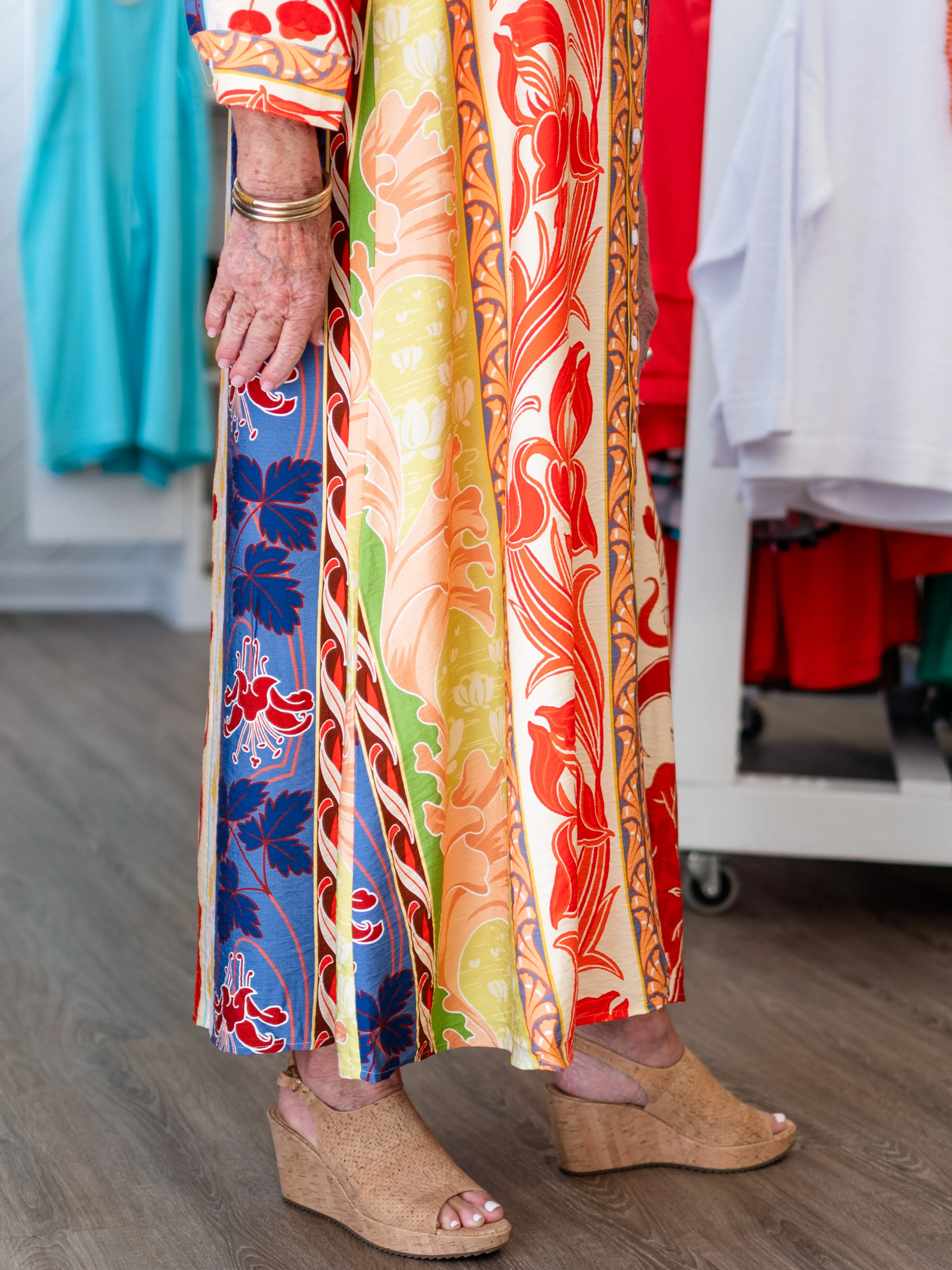 Mixed Floral Print Maxi Dress by Boho Chic
