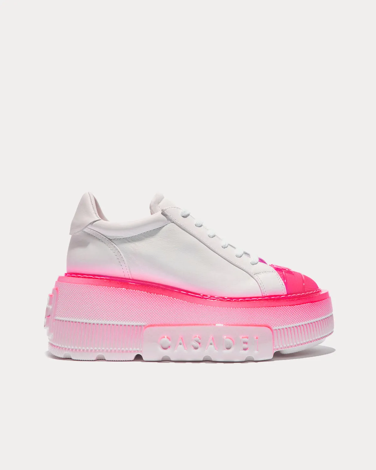 Nexus Fluo White / Shocking Pink Low Top Sneakers