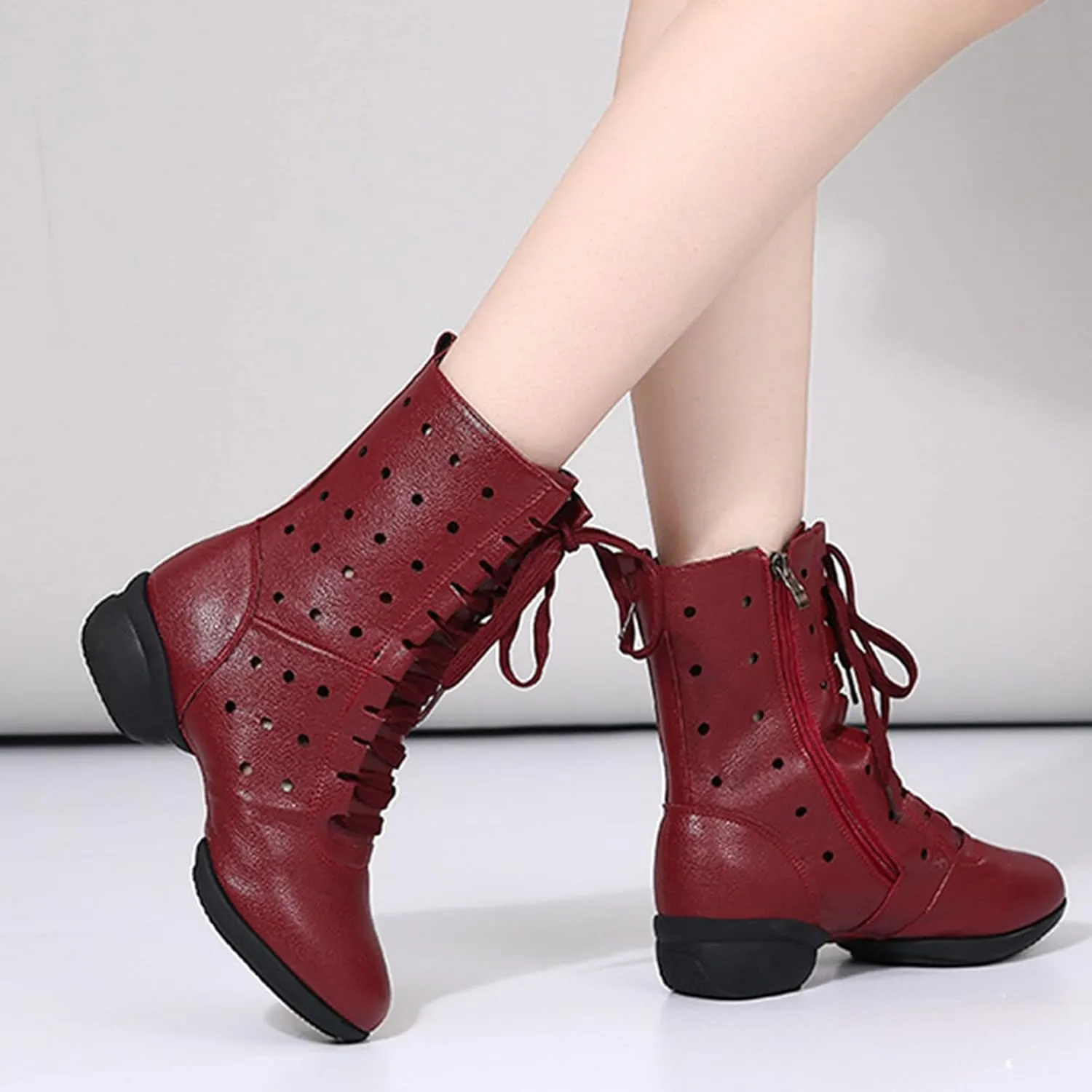 ONAIC Ballroom Dance Shoes for Womens Salsa Latin Wedding Party Shoes Non -Slip Comfortable Jazz Boots Platform