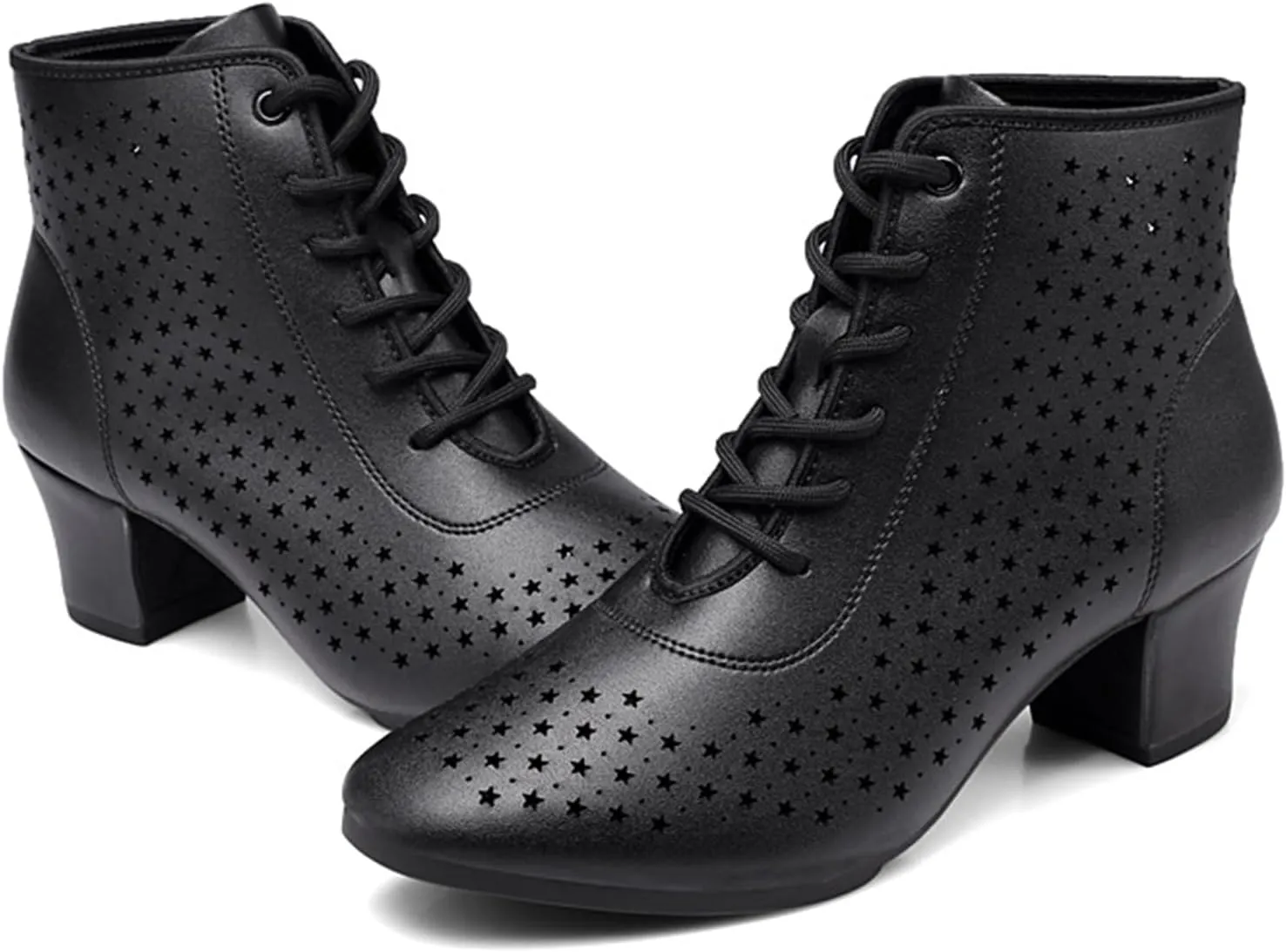 ONAIC Women's Dance Shoes Rubber Sole High Ballroom Salsa Dance Shoes Jazz Dancing Boots