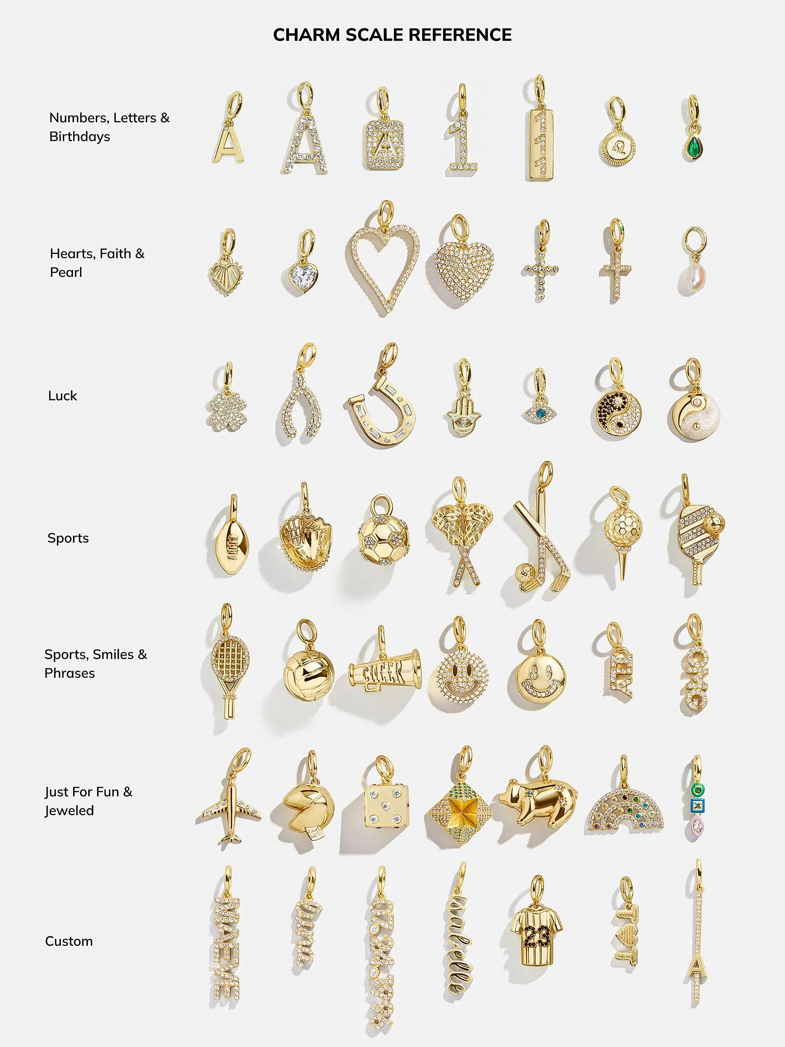 Pavé Initial Cluster Charm - X