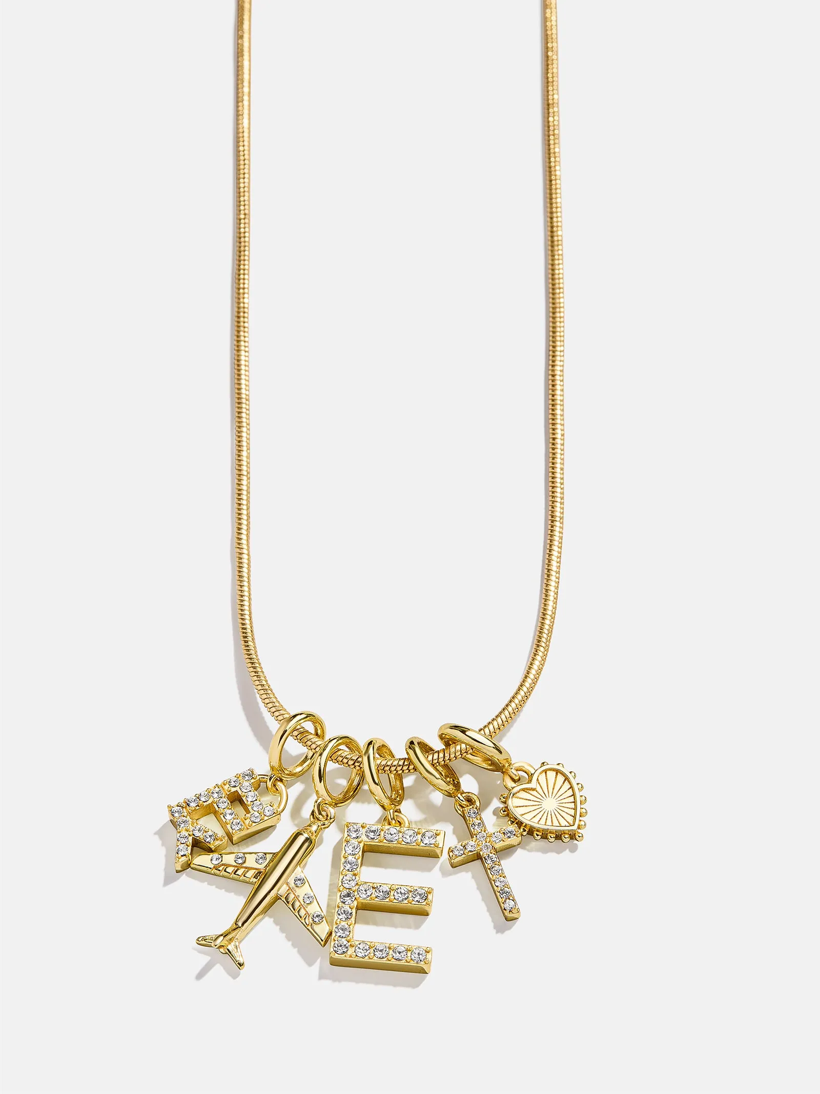 Pavé Initial Cluster Charm - X