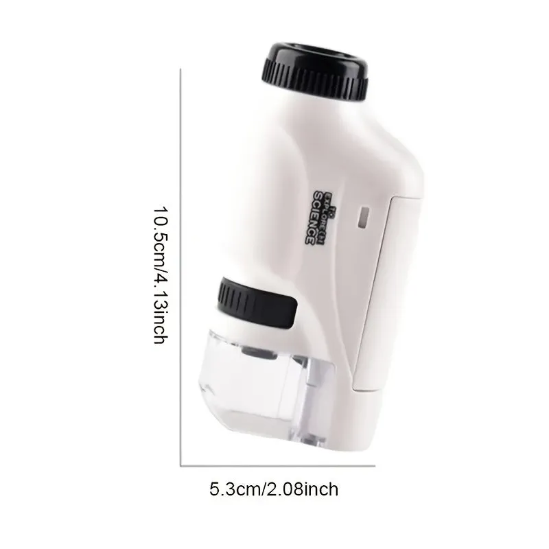 Pocket Microscope for Kids Portable Mini Microscope with LED Light (60X-120X)