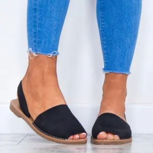 Portable Summer Peep Toe Flat Sandals