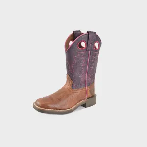 Pure Western Toddler/Child Hadley Boot - Brown / Purple