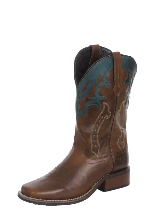 Pure Western Womens Abilene Boot - Brown / Dark Teal