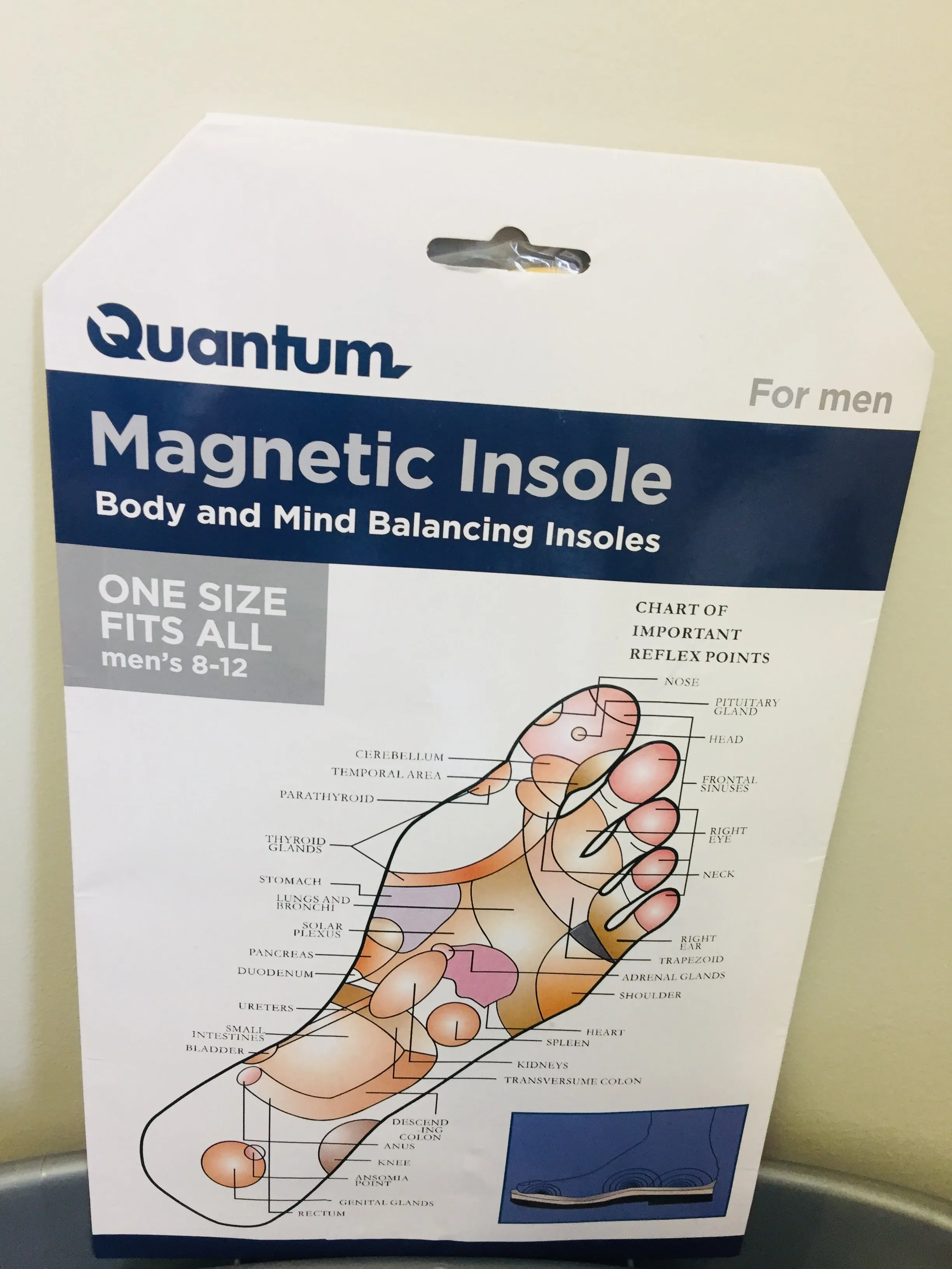 Quantum Magnetic Insoles for Men, Fit Size 8-12! Created to improve your overall body health