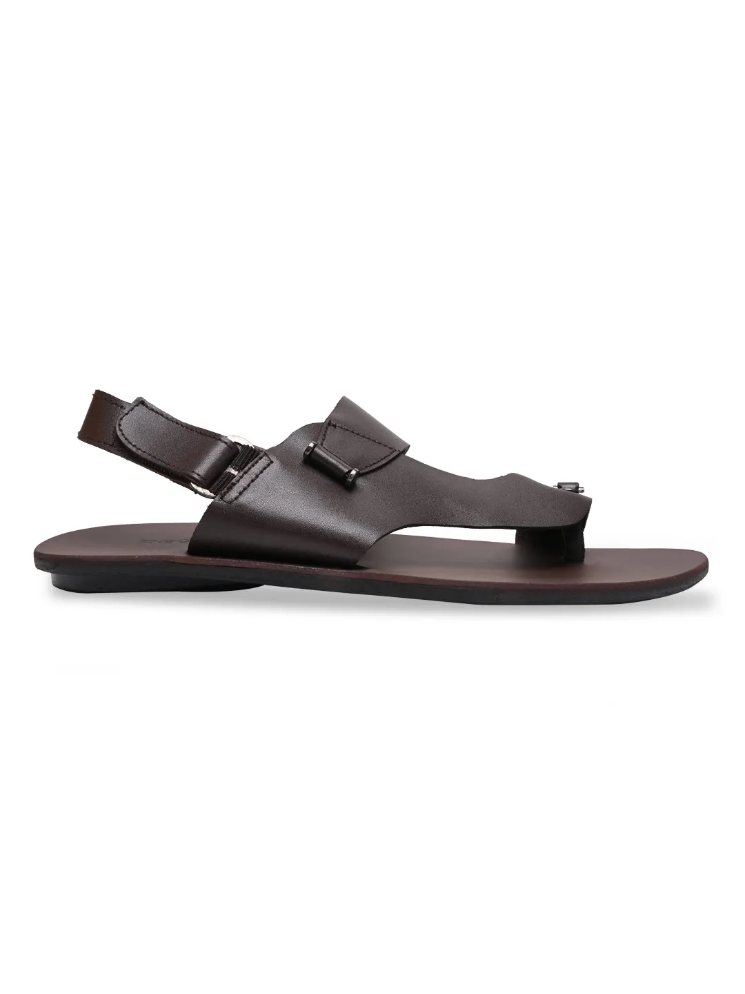 Regal Brown Men Leather One Toe Sandals