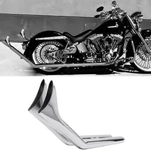 SharkRoad Upswept Fishtail Slip Ons for True Dual Exhaust Systems Harley Davidson Softail