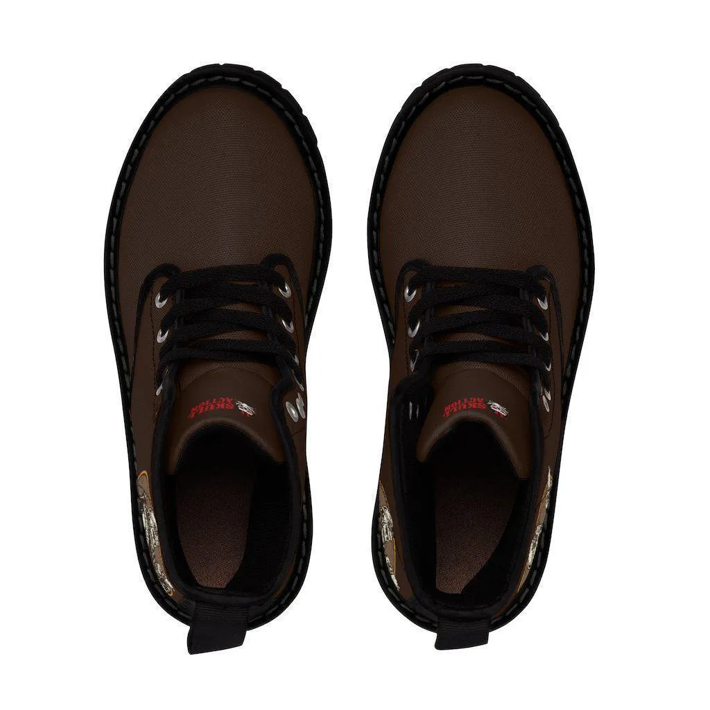 Skull Boots Brown