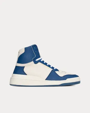 SL/24 Perforated Leather Off-White / Light Navy Mid Top Sneakers
