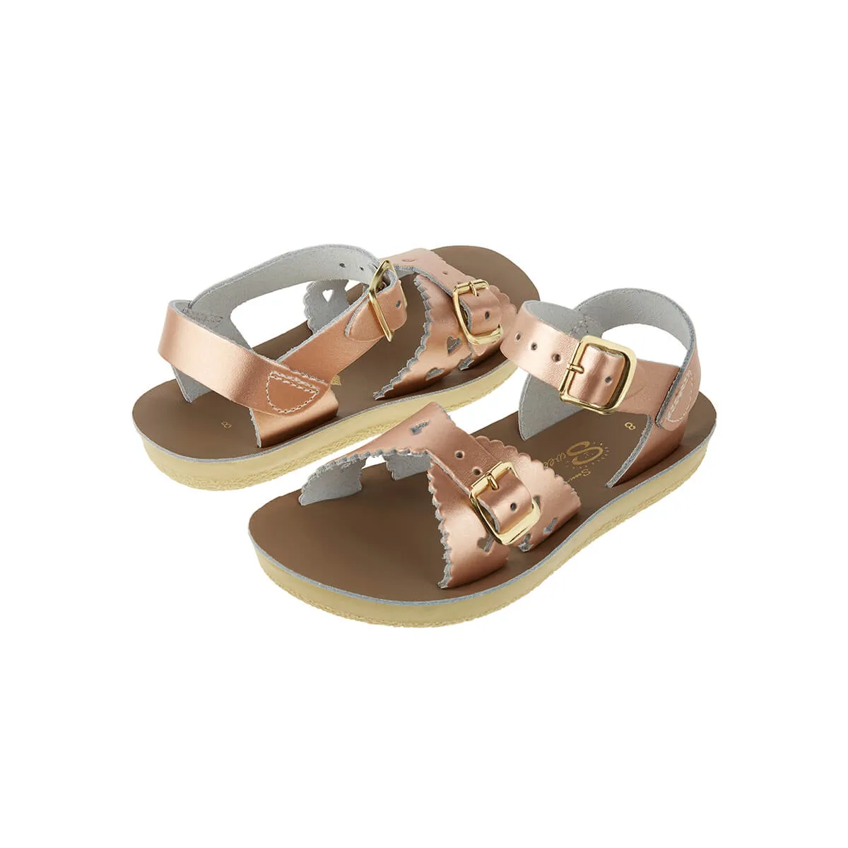 Sweetheart Sandals in Rose Gold by Salt-Water - Last Ones In Stock - SS 5-9 / EUR 20-25