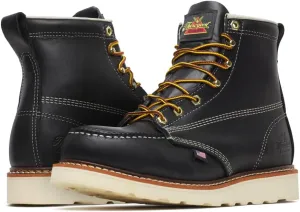 Thorogood American Heritage 6 Steel Toe Work Boots for Men - Full-Grain Leather with Moc Toe, Slip-Resistant Wedge Outsole, and Comfort Insole; EH Rated