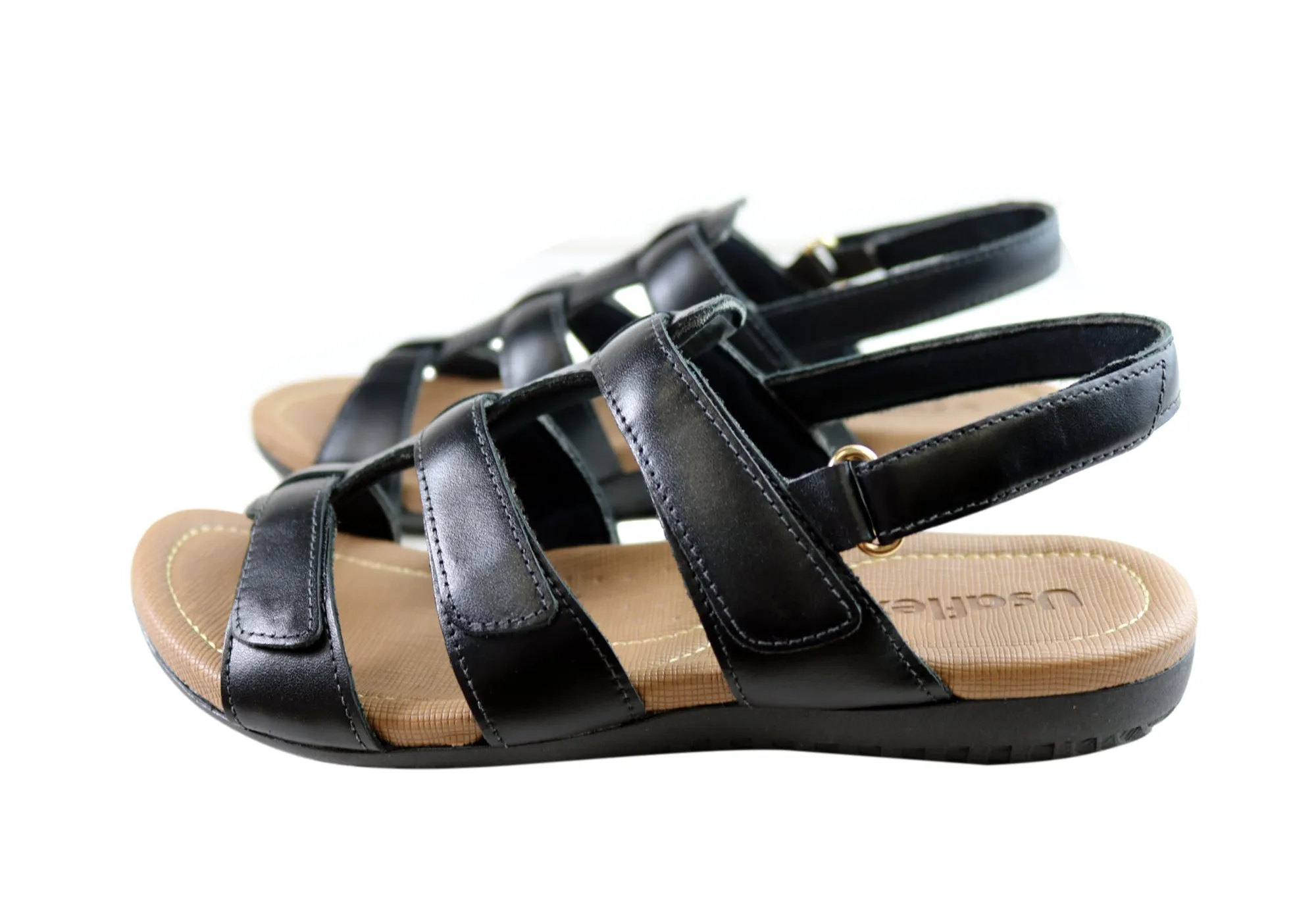 Usaflex Lani Womens Comfort Cushioned Leather Sandals Made In Brazil