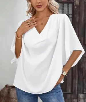 Valencia - Draped Elegance Blouse
