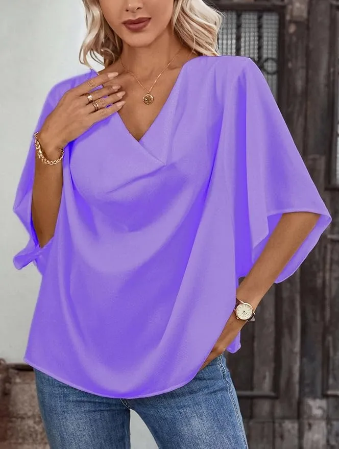 Valencia - Draped Elegance Blouse