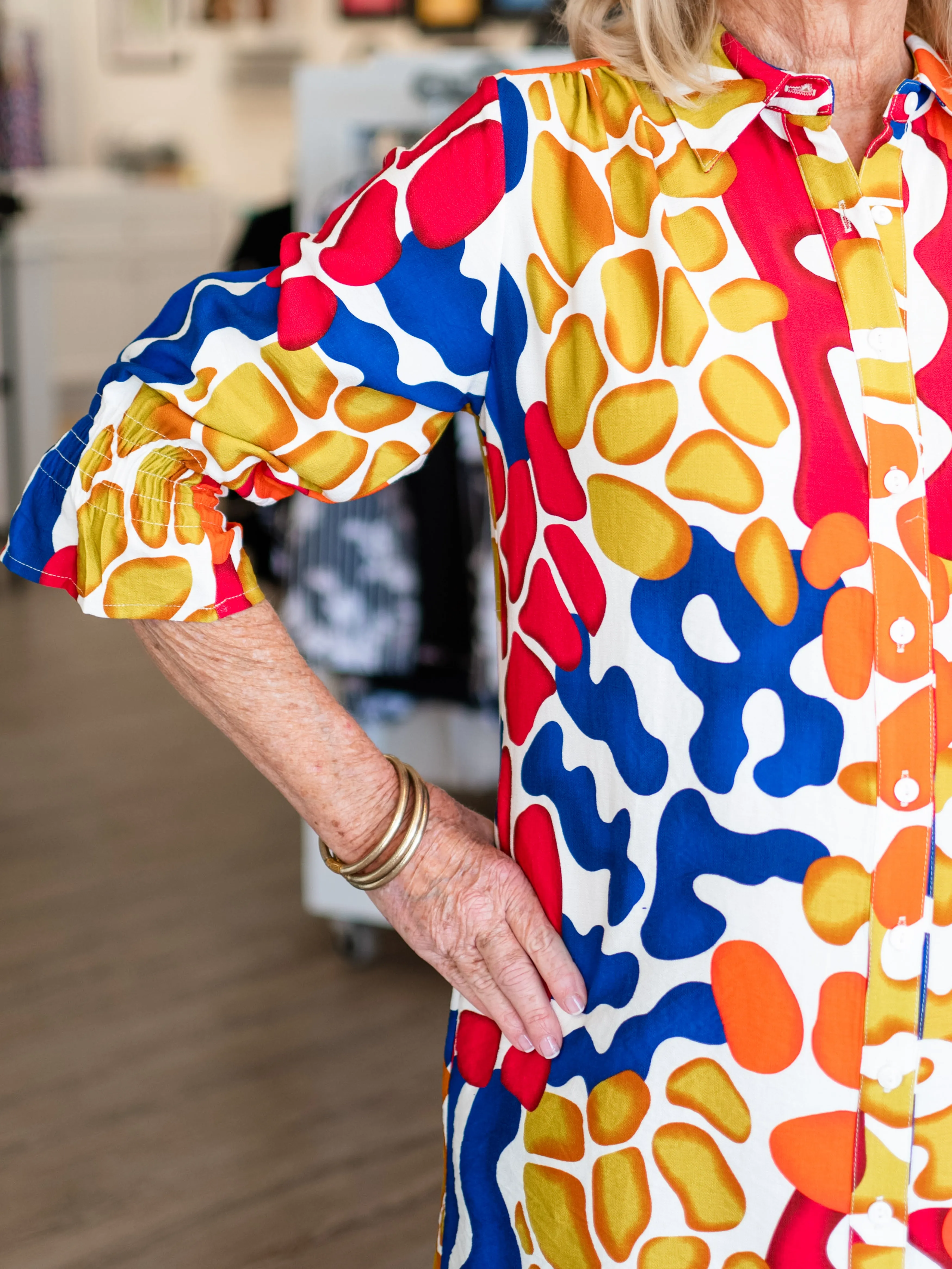 Vibrant Abstract Dress by Boho Chic