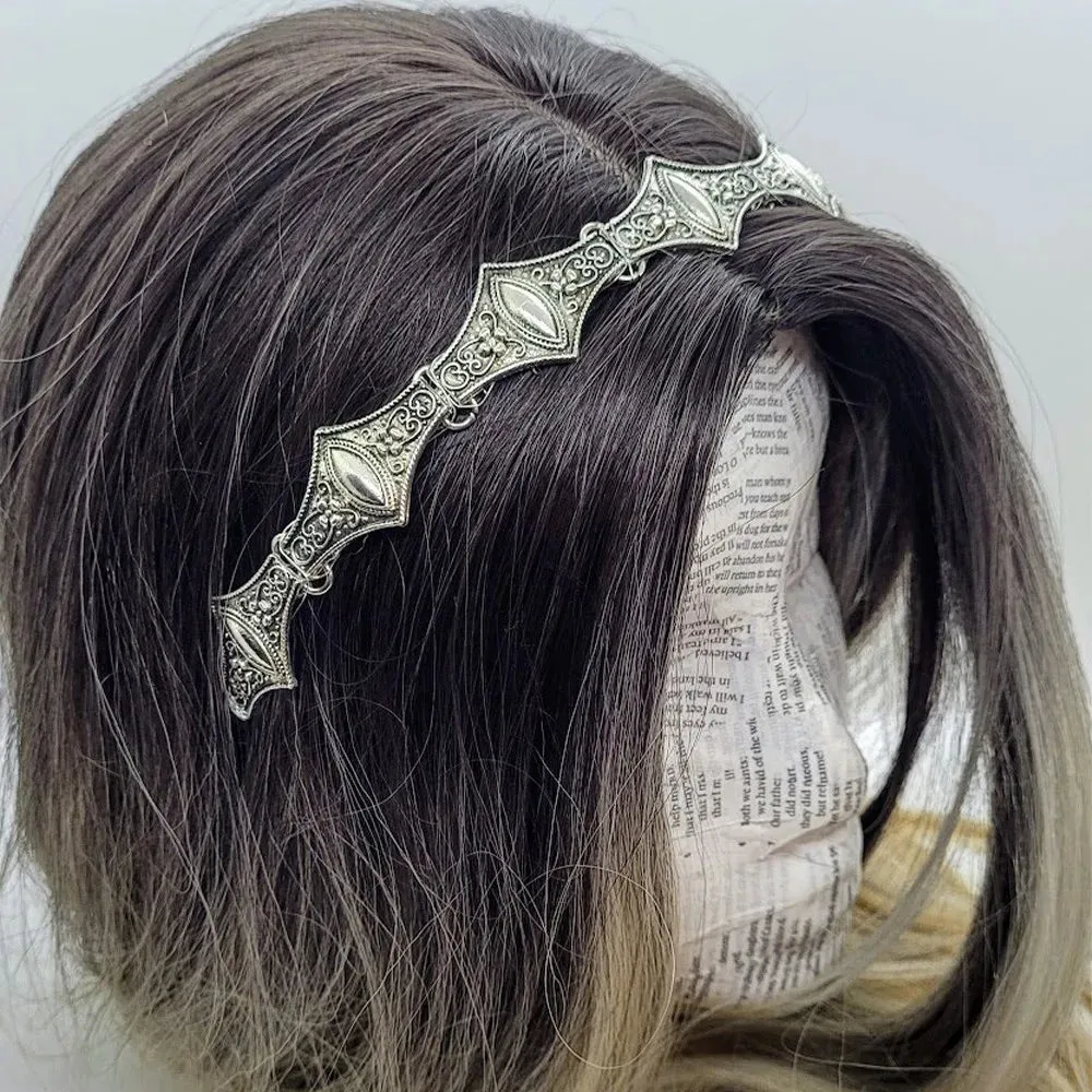 Vintage Baroque Princess Crown Headpiece - Queen's Cosplay & Wedding Headwear