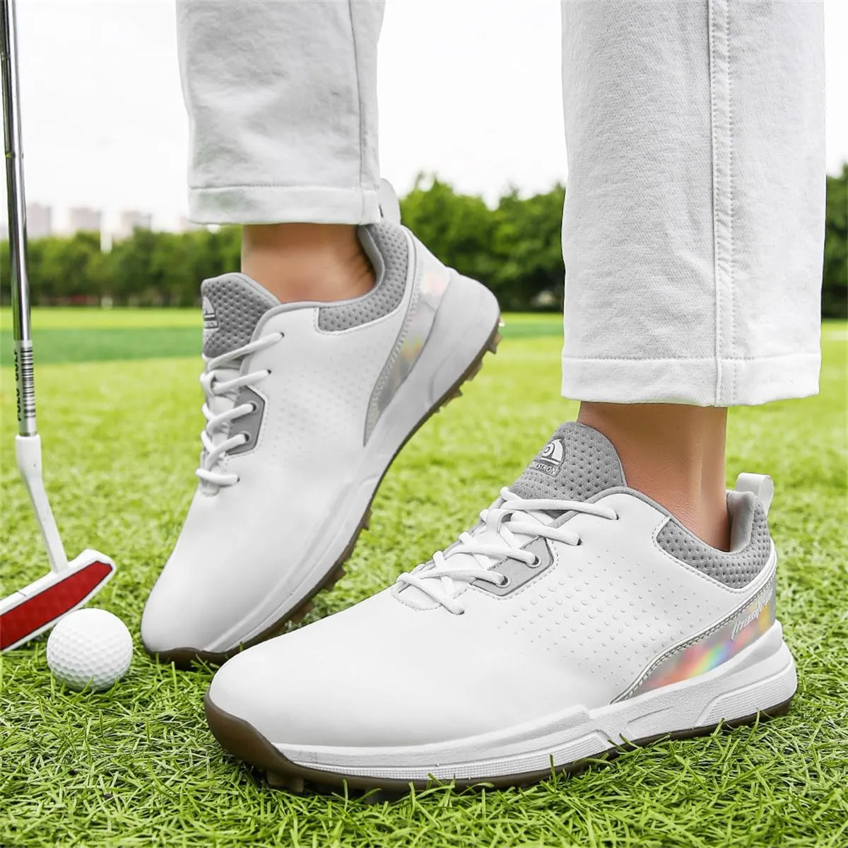 Waterproof Golf Shoes for Men Non-Slip Water-Resistant Lightweight Breathable Professional Outdoor Golfers Footwear