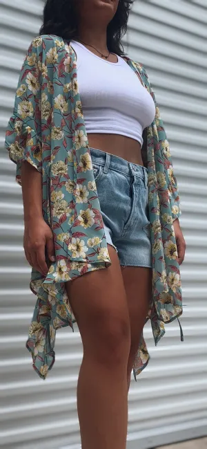 Where Flowers Bloom High Low Kimono