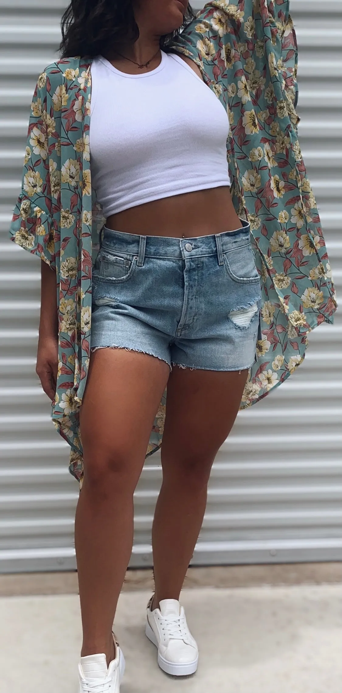 Where Flowers Bloom High Low Kimono