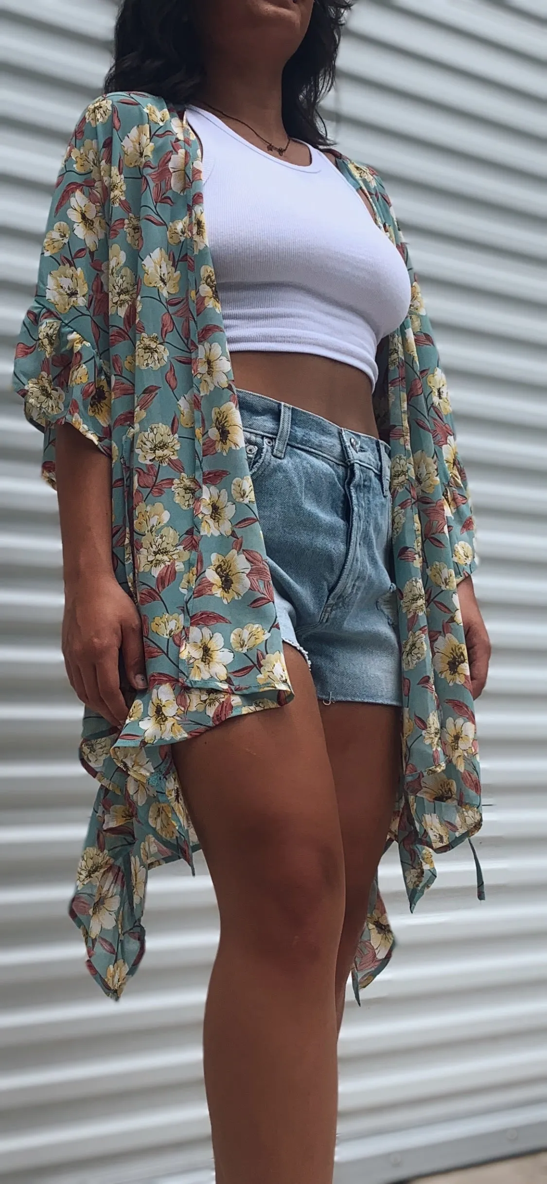 Where Flowers Bloom High Low Kimono