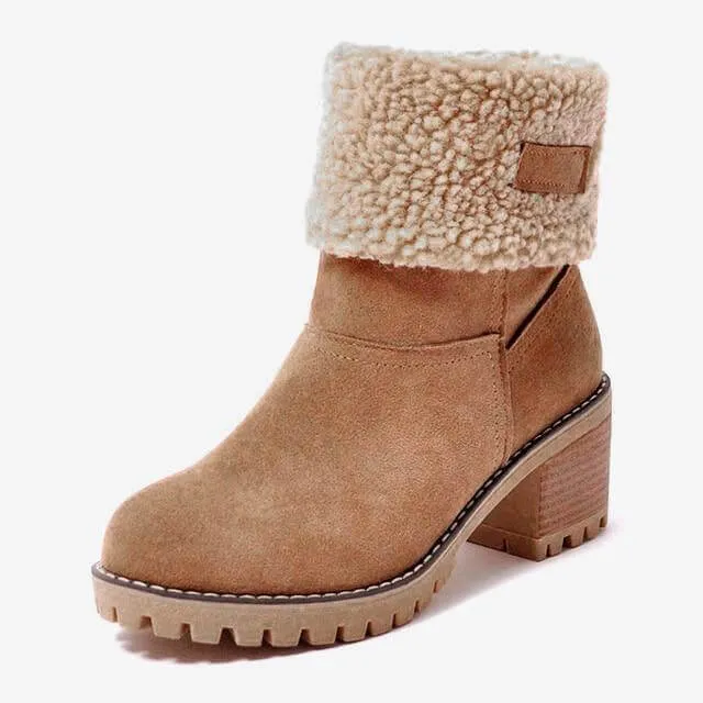 Women’s Block Heel Snow Boots