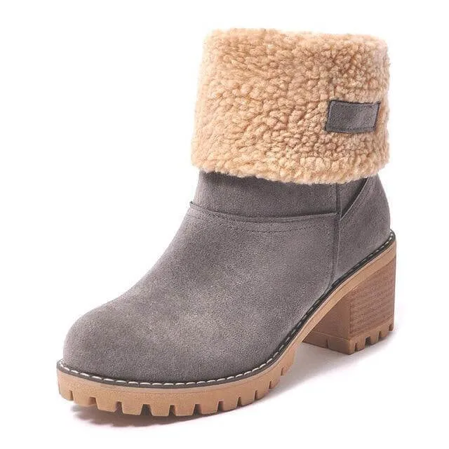 Women’s Block Heel Snow Boots