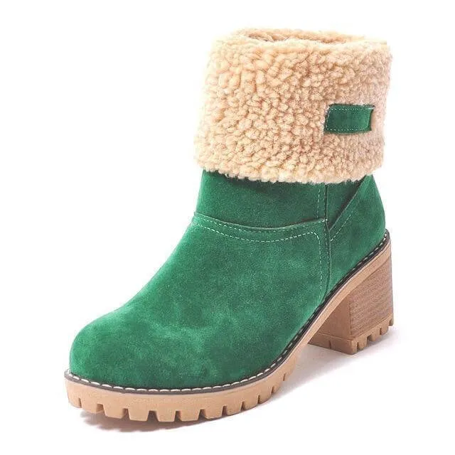 Women’s Block Heel Snow Boots