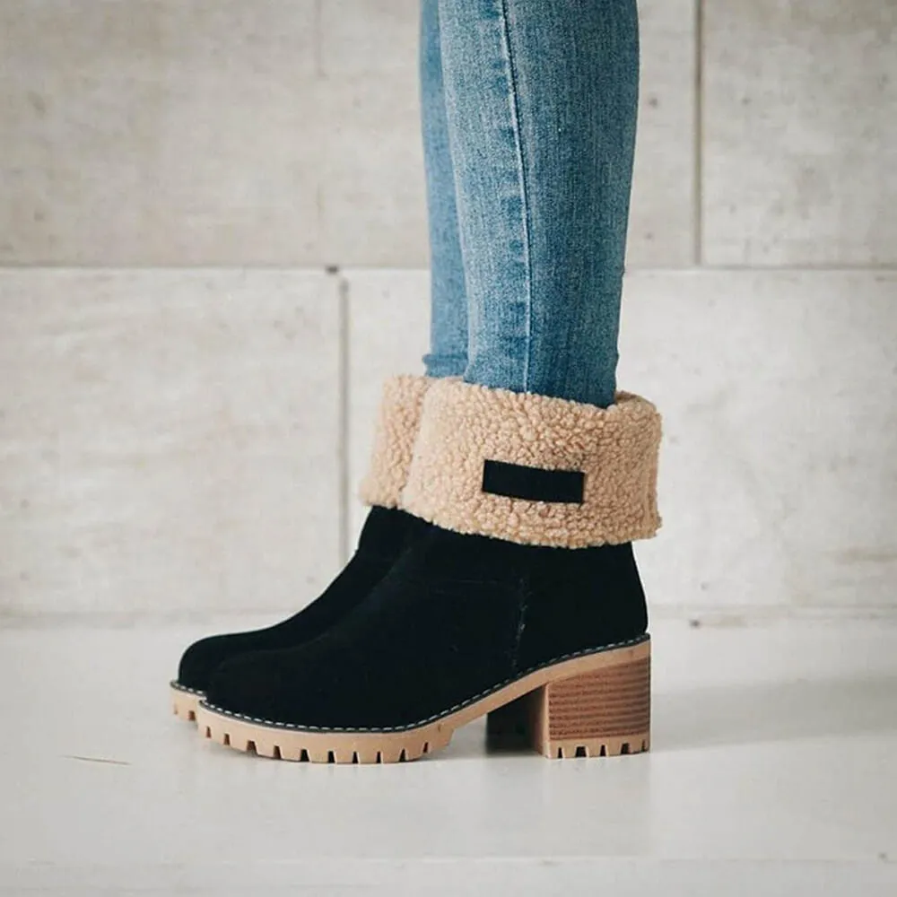 Women’s Block Heel Snow Boots