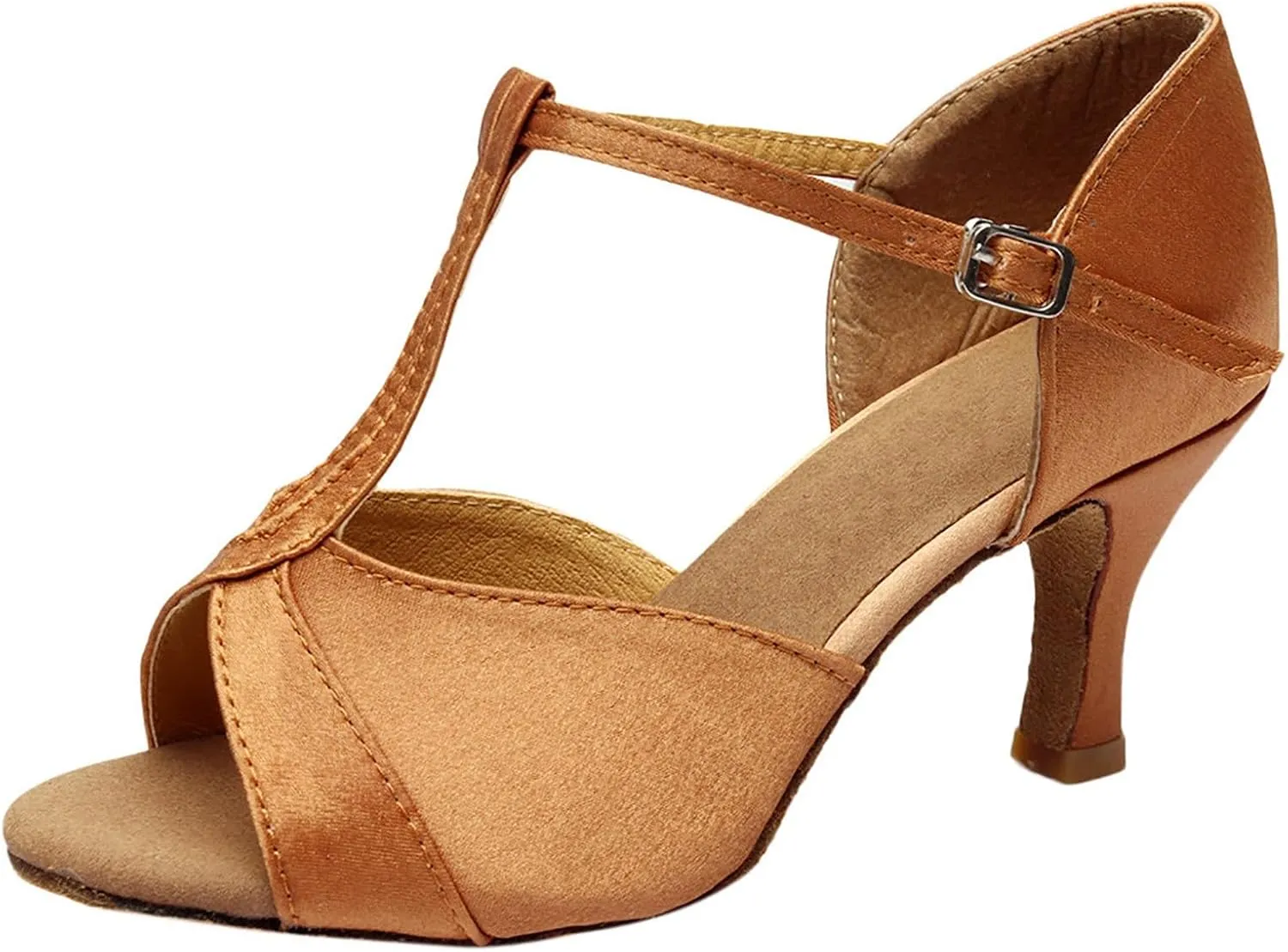 Womens Dress Sandals Open Toe Latin Dance Shoes Tango Performance Shoes Chunky Heels Professional Dance Shoe
