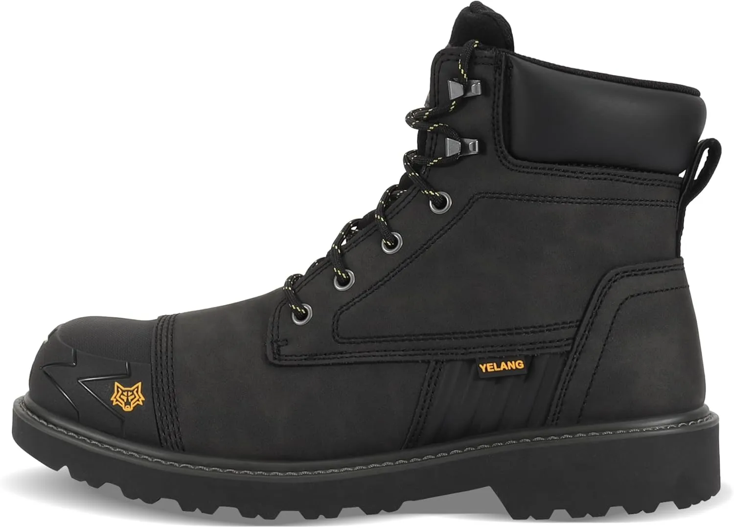 Yelang Men's Steel Toe Safety Work Boot Slip Resistant Puncture Utility Shoes 6 Inch For Industrial Construction Outdoor botas de trabajo para hombre